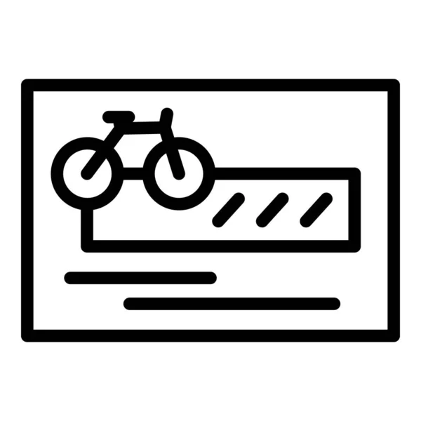 Service Share Bike Icon Outline Vector Nájemné Veřejná Doprava — Stockový vektor