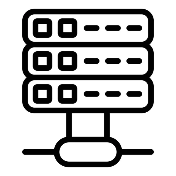 Dados Servidor Vpn Icon Outline Vector Segurança Online Localização Sistema — Vetor de Stock