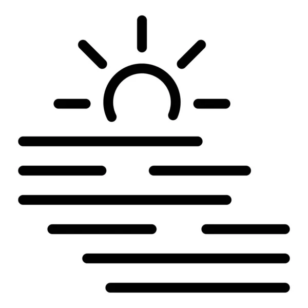 日出生态图标轮廓矢量 关心能量 自然生态 — 图库矢量图片