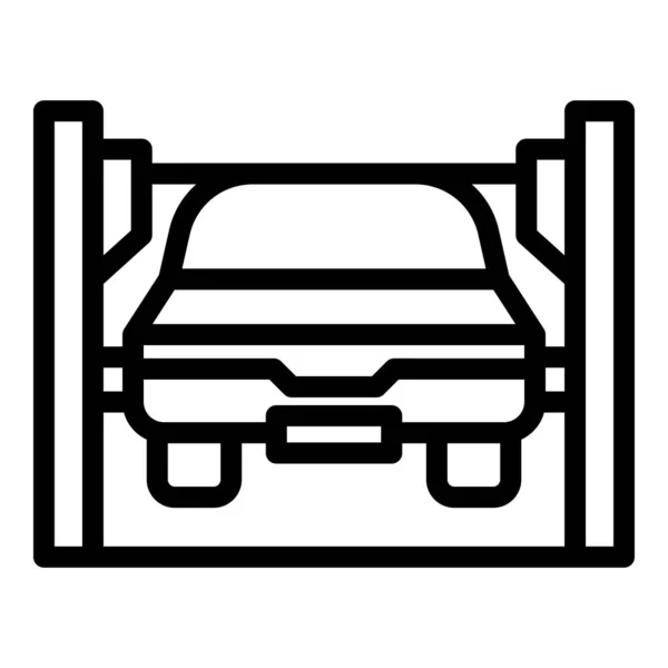 Car Piece Printing Icon Outline Vector Printer Industry Automotive Print — Stock Vector