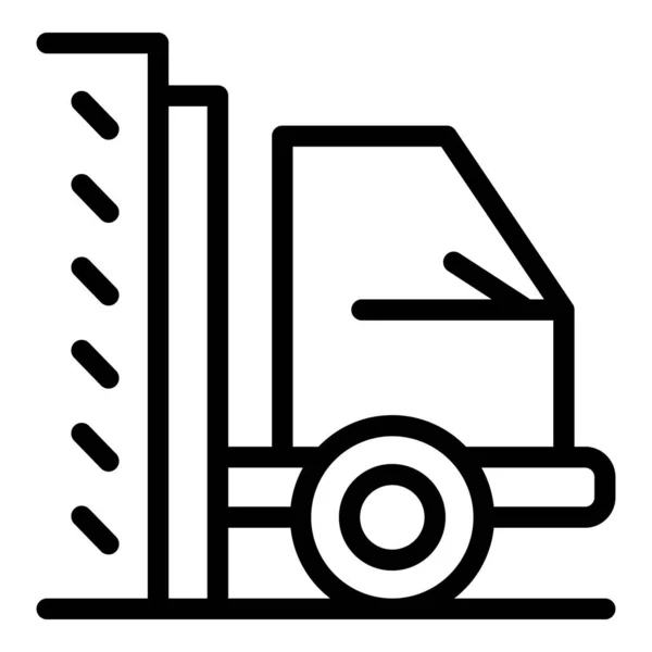 Truck Mencetak Ikon Outline Vektor Lihat Teknologi Mesin Otomotif - Stok Vektor