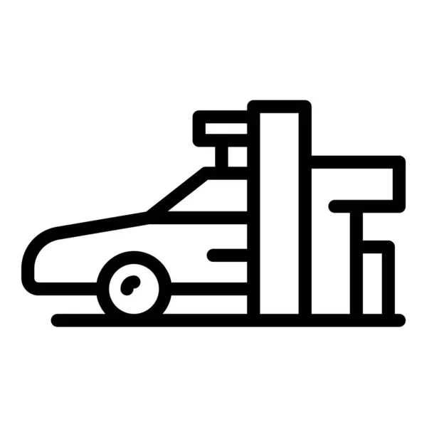 Automotive Print Icon Outline Vektor Fahrzeugdrucker Produktbremse — Stockvektor