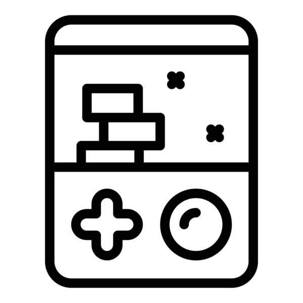 Εικονίδιο Περιγράμματος Κονσόλας Παίκτη Ηλεκτρονική Εφαρμογή Αθλητικά Παιχνίδια — Διανυσματικό Αρχείο