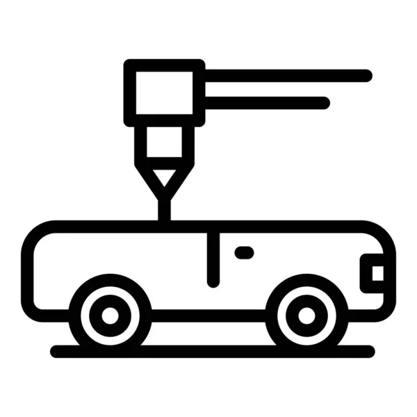 Auto Icon Outline Vektor Motordruck Produktseite — Stockvektor