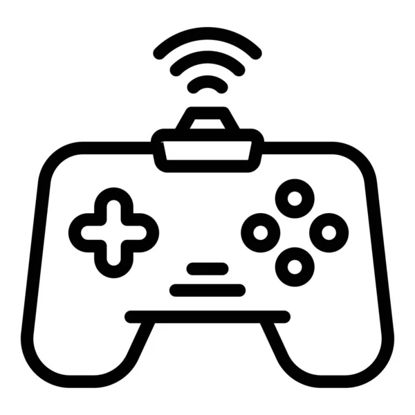 Ασύρματο Διάνυσμα Περιγράμματος Εικονιδίων Joystick Αθλητικός Παίκτης Απευθείας Σύνδεση — Διανυσματικό Αρχείο