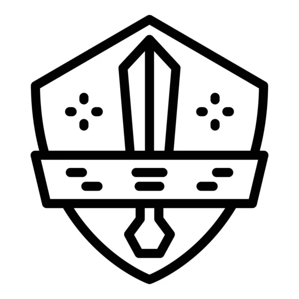 Gamer Badge Icon Outline Vector Online App Game — Stock Vector