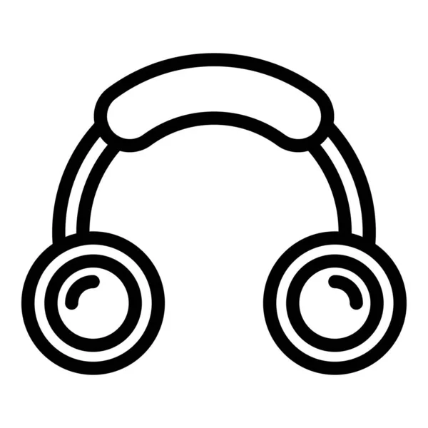 Sport Headphones Icon Outline Vector Computer Cyber App — Stock Vector