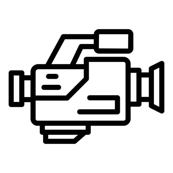 Umrissvektor Für Filmkamera Symbole Autofahren Automesse — Stockvektor