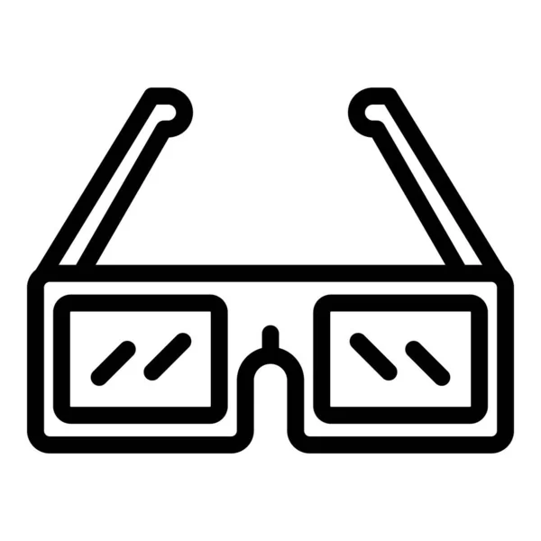 Kinobrille Icon Outline Vektor Autofahren Autofahren — Stockvektor