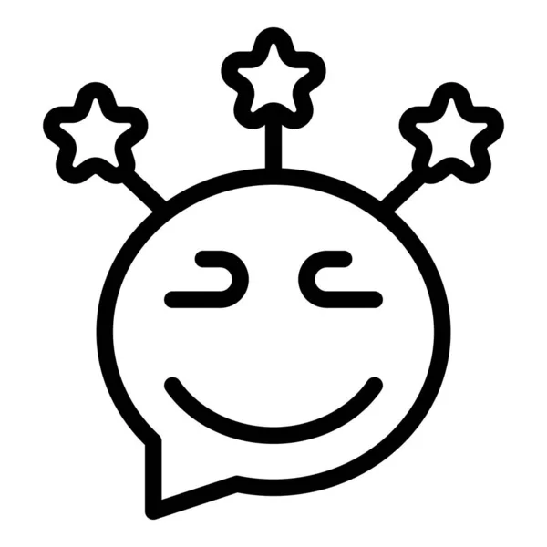 Feliz Ícone Emoji Contorno Vetor Diversão Pessoa Efeito Actividade —  Vetores de Stock