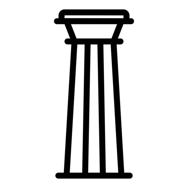 Umrissvektor Griechischer Spaltensymbole Säule Der Geschichte Haussaal — Stockvektor