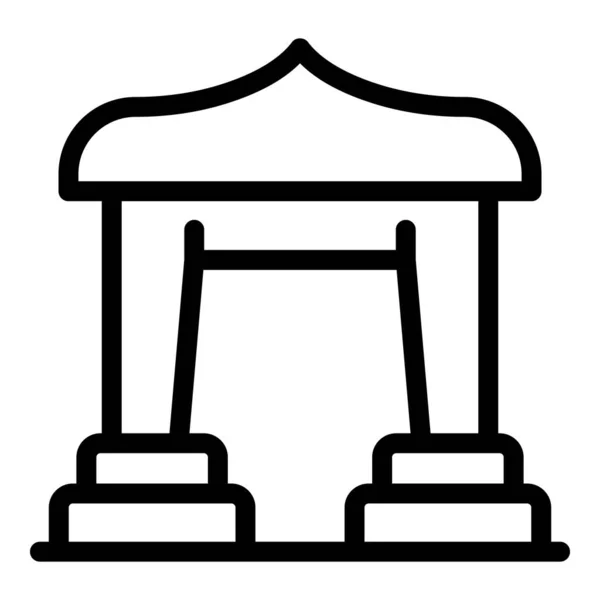 Кам Яний Арковий Іконний Вектор Будівля Міста Японія Кіото — стоковий вектор