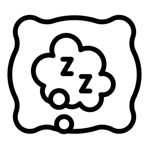 Вектор Контуру Піктограми Спальної Подушки Спляча Безсоння Особиста Ніч — стоковий вектор