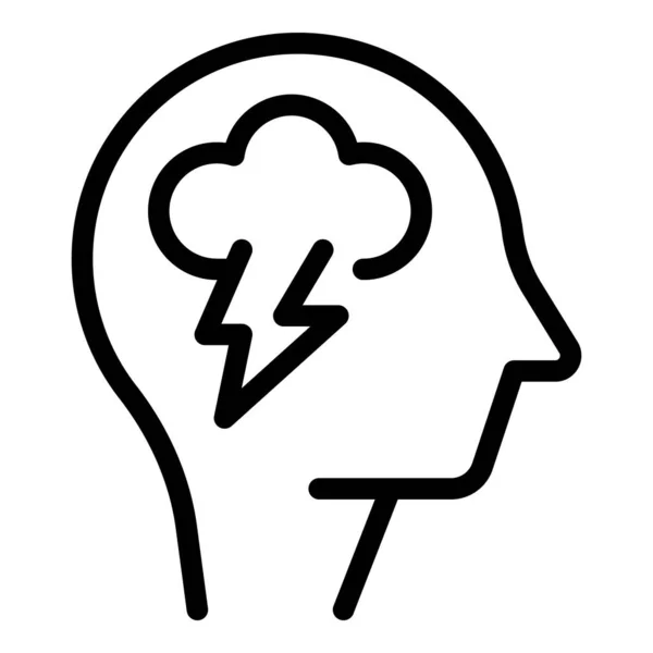 Insomnia Brainstorming Icon Outline Vektor Bettwäsche Erwachsenentraum — Stockvektor