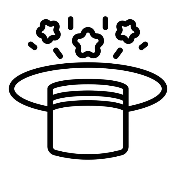 Εικονίδιο Εικονίδιο Trick Καπέλο Διάνυσμα Σόου Τσίρκου Σχέδιο Μάγου — Διανυσματικό Αρχείο