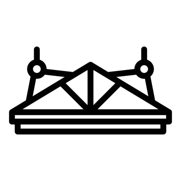 Dachkonstruktion Symbol Umrissvektor Blech Cover Händler — Stockvektor