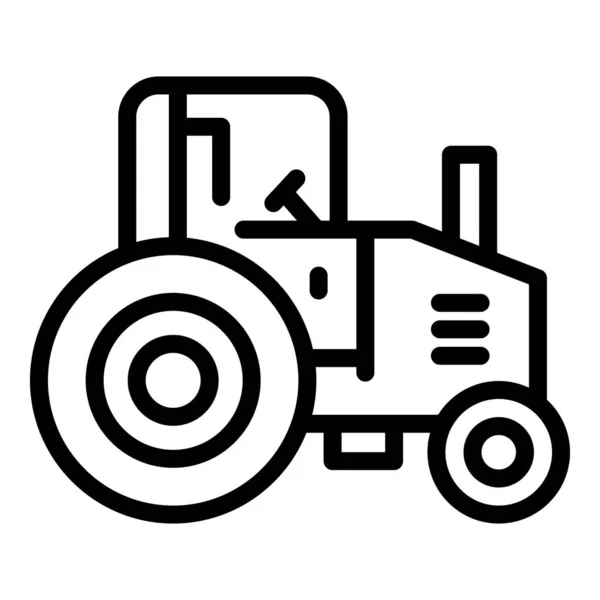 Fehérorosz Traktor Ikon Körvonalvektor Utazó Ország Aranyos Aktivitás — Stock Vector