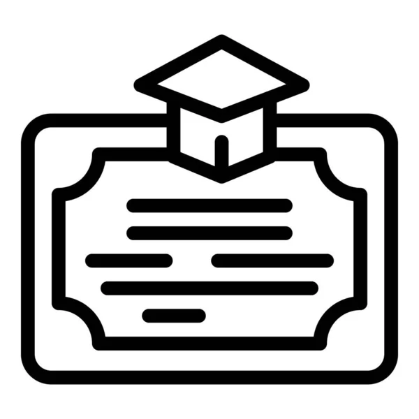 Menajer Diploma Ikonu Ana Hatları Vektörü Şçi Raporu Ekibi — Stok Vektör