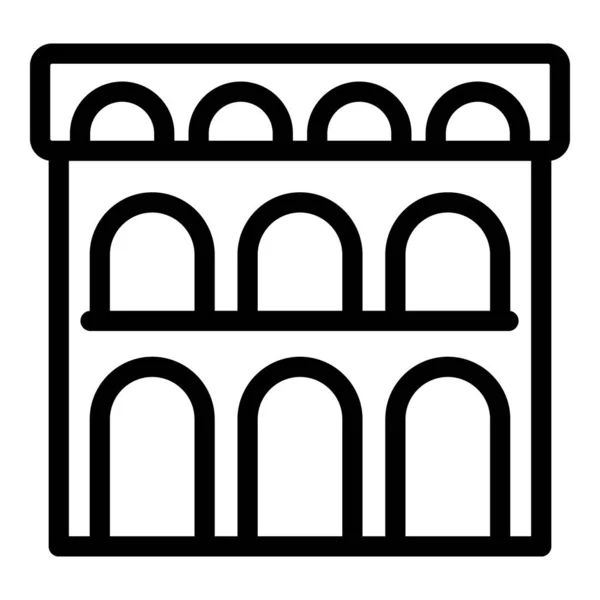 Vecteur Contour Icône Arc Zagreb Drapeau Bâtiment Touristique — Image vectorielle
