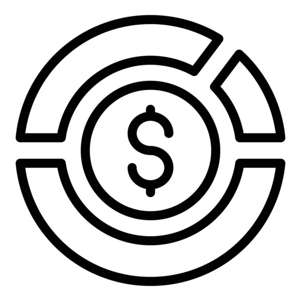 Schéma Prêt Icône Aperçu Vecteur Coût Crédit Budget Caisse — Image vectorielle