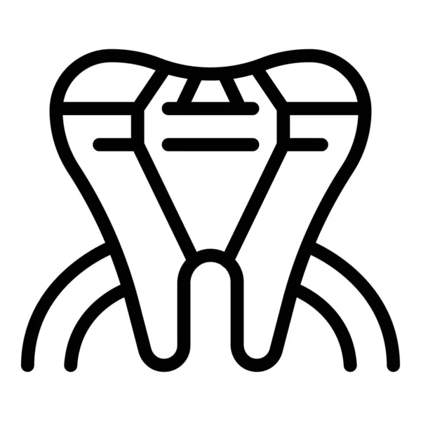 Клинический Вектор Очертаний Каменных Икон Зубной Камень Зубной Врач — стоковый вектор