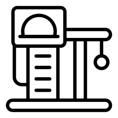 Sütun kedisi ikonu ana hatları vektörü. Evcil oyuncak. Mobilya dükkanı