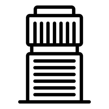 Şehir kulesi ikonu ana hat vektörü. Alman krakeri. Mimarlık binası