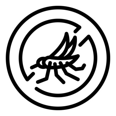 Sivrisinek ikonu ana hatlarını kontrol et. Böcek ilacı. Sevimli önleme