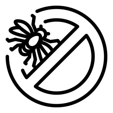 Sivrisinek ikonu ana hat vektörü yok. Böcek ağı. Baş belasını kontrol et