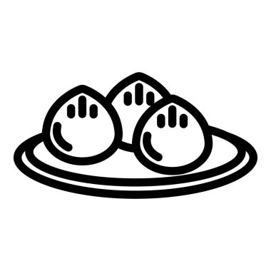 Nepal mutfak ikonu ana hatları vektörü. Tarihi eser kültürü. Şehir seyahati