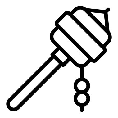 Kültür nepal ikon ana hatları vektörü. Şehir yolculuğu. Eski dua