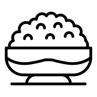 Hint pirinç ikonu ana hat vektörü. Seyahat şehri. Hindistan Bengal