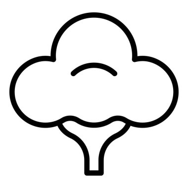 Hint ağaç ikonu ana hat vektörü. Hindistan şehri. Mimari anıt