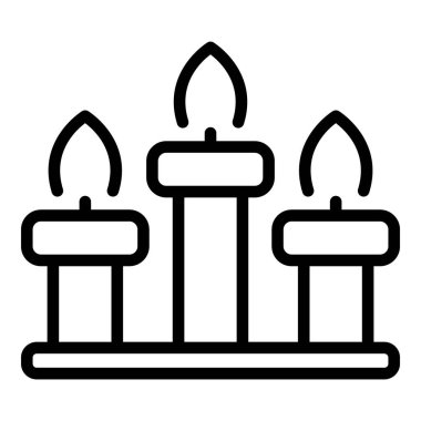 Hint mumları ikon ana hatları vektörü. Hindistan şehri. Turizm sektörü