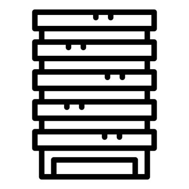 Eski bina ikonu ana hat vektörü. Şehir haritasını çıkar. Afrika gezisi