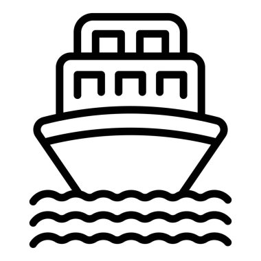 Fas gemi ikonu ana hat vektörü. Afrika seyahati Şehir seyahati