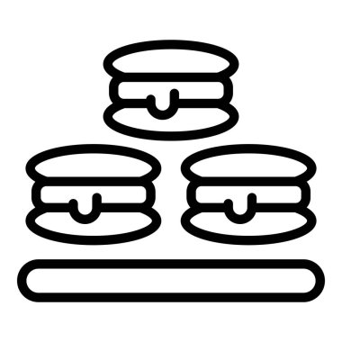 Japon gıda ikonu ana hatları vektörü. Çin yemeği. Pirinç temposu