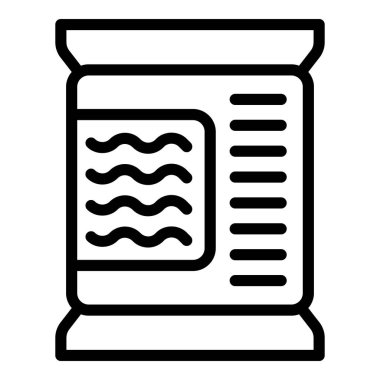 Erişte paketi ikon ana hatları vektörü. Japon yemeği. Japon menüsü.