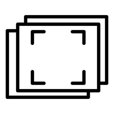 Ekran görüntüsü simgesi ana hat vektörü. Ekran görüntüsü. Telefonu yakınlaştır