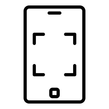 Akıllı telefon enstantane ikon ana hatları vektörü. Ekran görüntüsü. Düğme ekranı