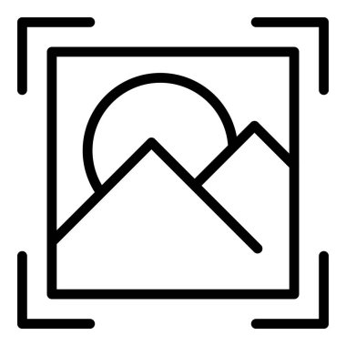 Ekran görüntüsü simgesi ana hat vektörü. Ekran görüntüsü. Selfie insanı