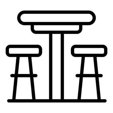 Metal bar tabure taslak vektörü. Modern sandalye. Kafe plastiği