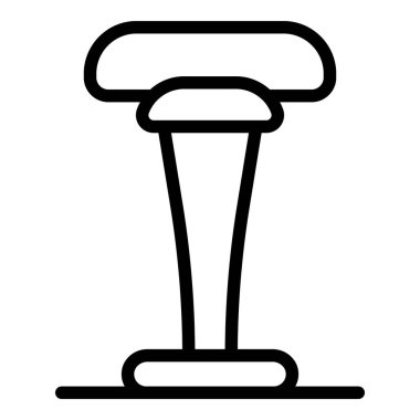 Mutfak barı tabure taslak vektörü. Modern sandalye. Kafe koltuğu