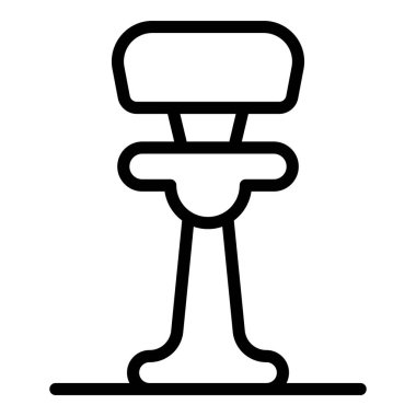 Modern bar tabure taslak vektörü. Koltuk. Plastik tablo