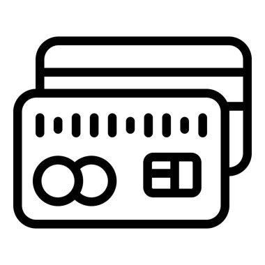 Kredi kartı simgesi ana hatlı vektör. Otel tesisi. Modern şehir