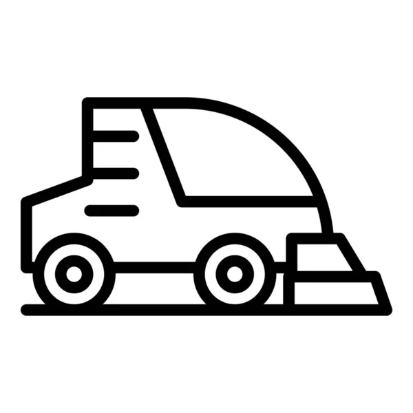 City Sweeper Icon Outline Vector Street Truck Machine Waste — Stock Vector