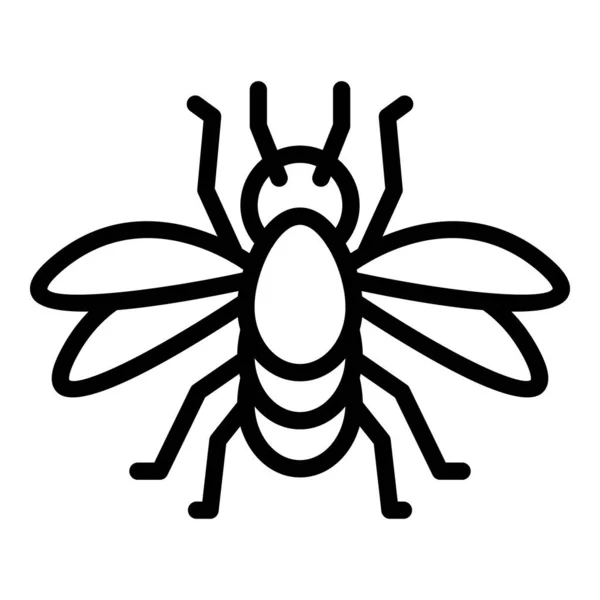 Moustique Icône Contour Vecteur Filet Morsures Lutte Contre Les Insectes — Image vectorielle