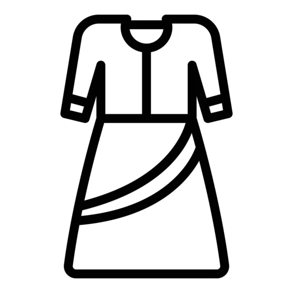 Tibet Cloth Icon Outline Vector City Temple Bali Country — Stock Vector