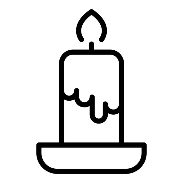 Indian Candle Icon Outline Vector City Kolkata India Bengal — Stock Vector