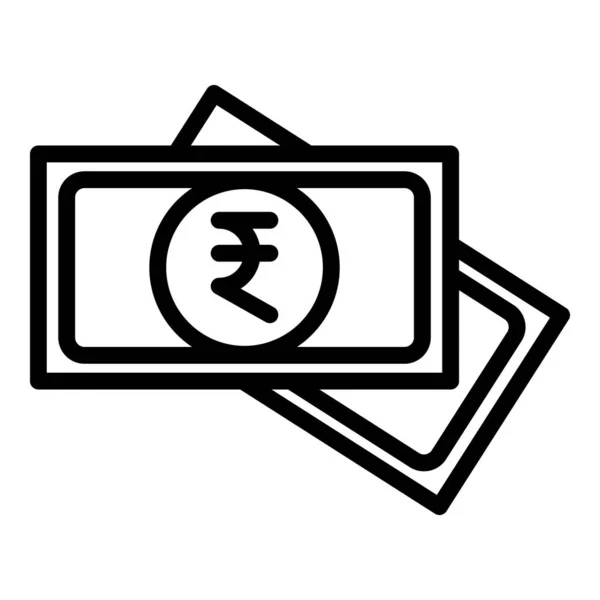 Kolkata Cash Icon Outline Vector City Tourism Indian Architecture — Stock Vector